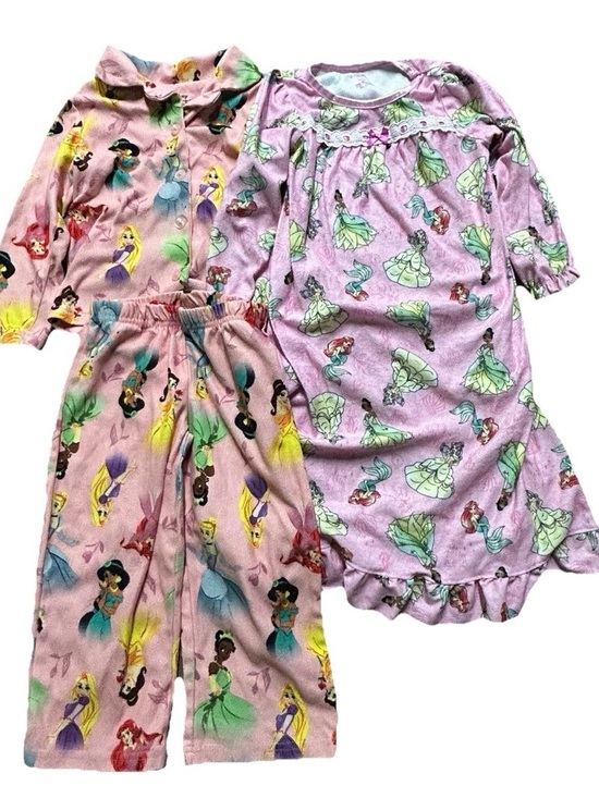 Disney Other - Toddler Girl Disney Princess Pajamas Set Nightgown Size 4T Cinderella Ariel